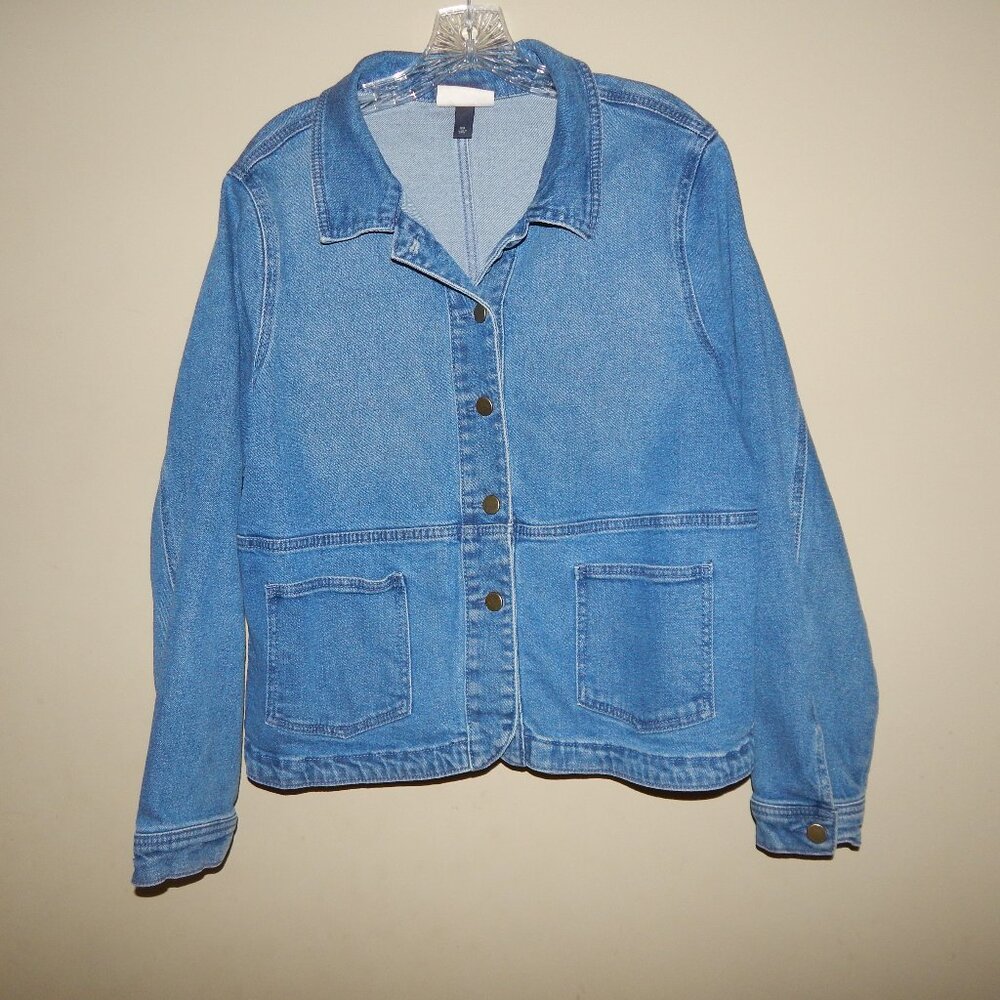 Plus Size Women's XXL UNIVERSAL THREAD Denim Jean Button Front Trucker Jacket